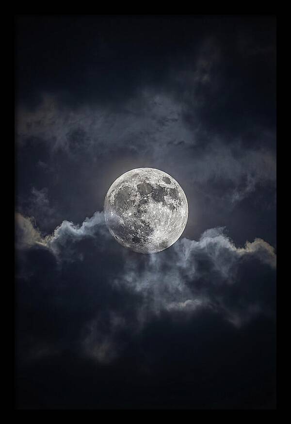 Luminous Moonlight Over Clouds