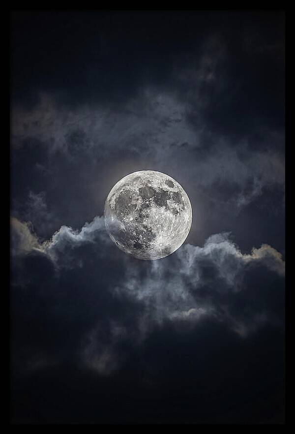 Luminous Moonlight Over Clouds