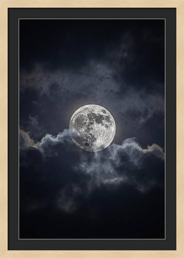 Luminous Moonlight Over Clouds