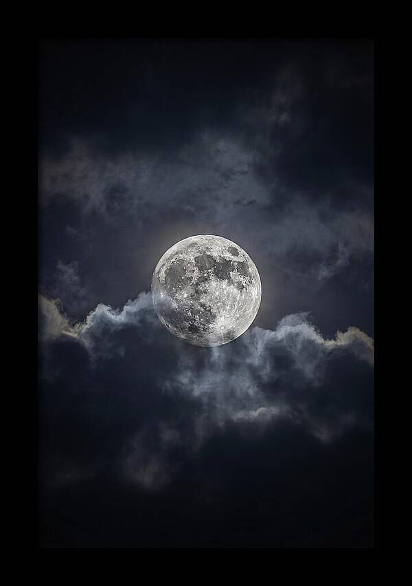 Luminous Moonlight Over Clouds