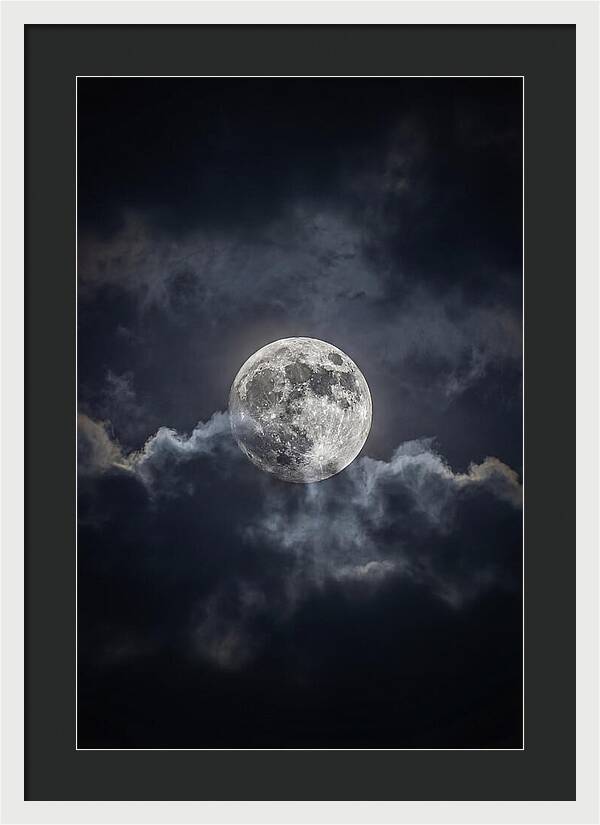 Luminous Moonlight Over Clouds