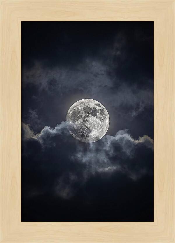 Luminous Moonlight Over Clouds