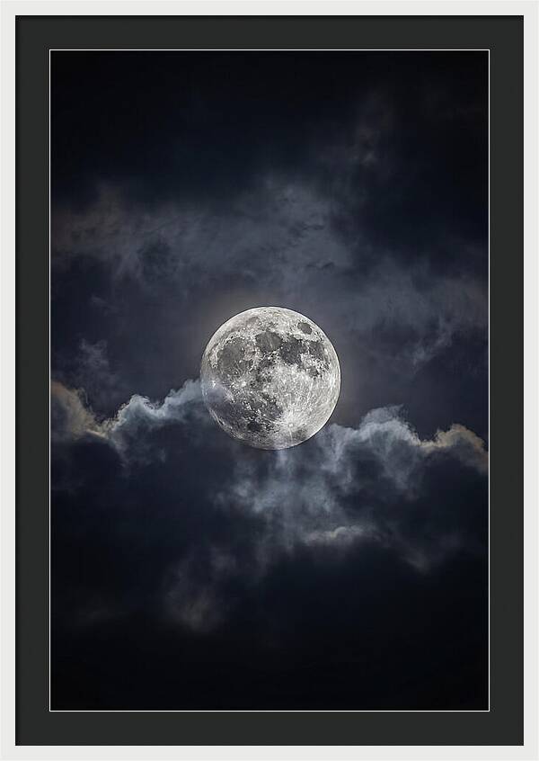 Luminous Moonlight Over Clouds