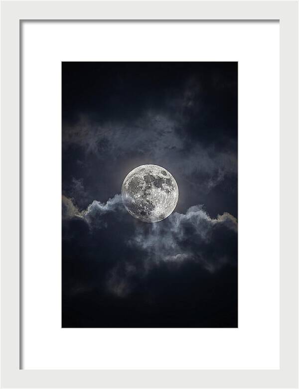 Luminous Moonlight Over Clouds