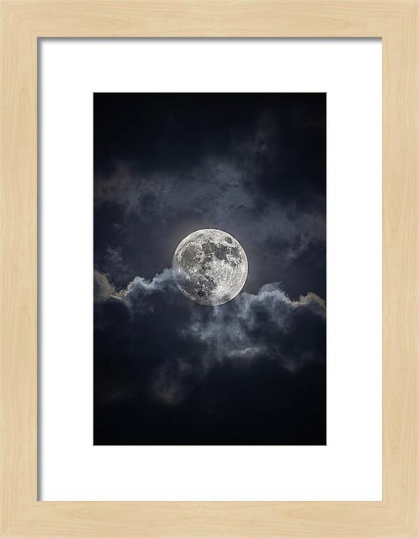 Luminous Moonlight Over Clouds