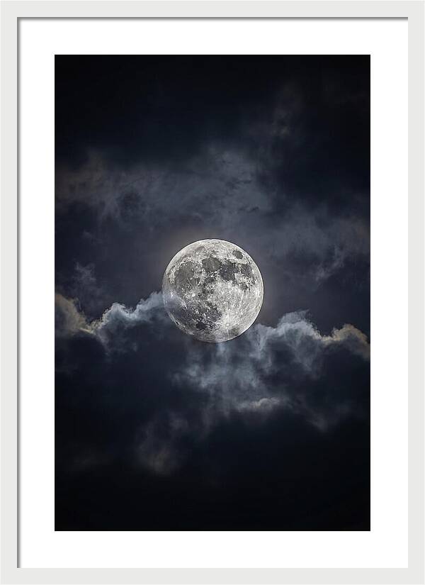Luminous Moonlight Over Clouds