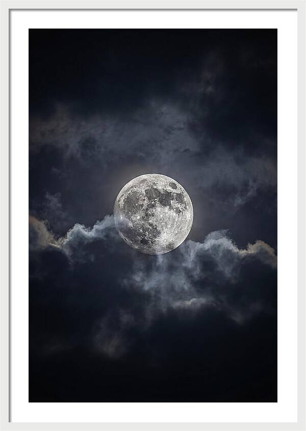 Luminous Moonlight Over Clouds