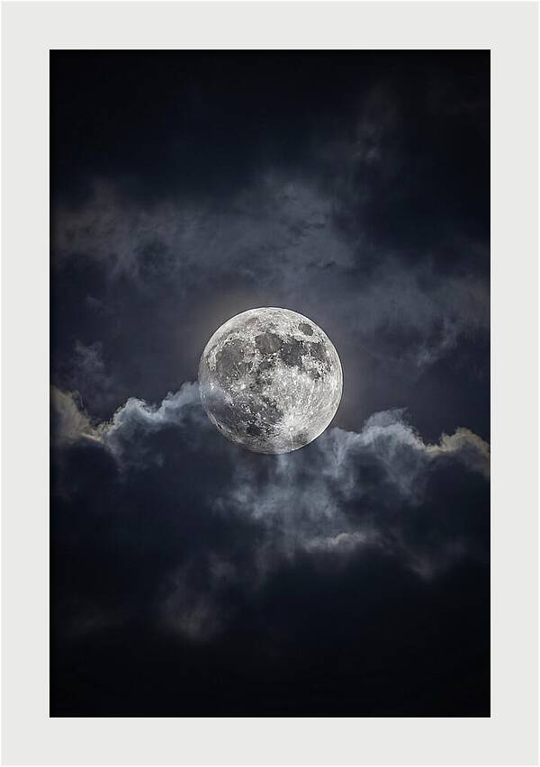 Luminous Moonlight Over Clouds