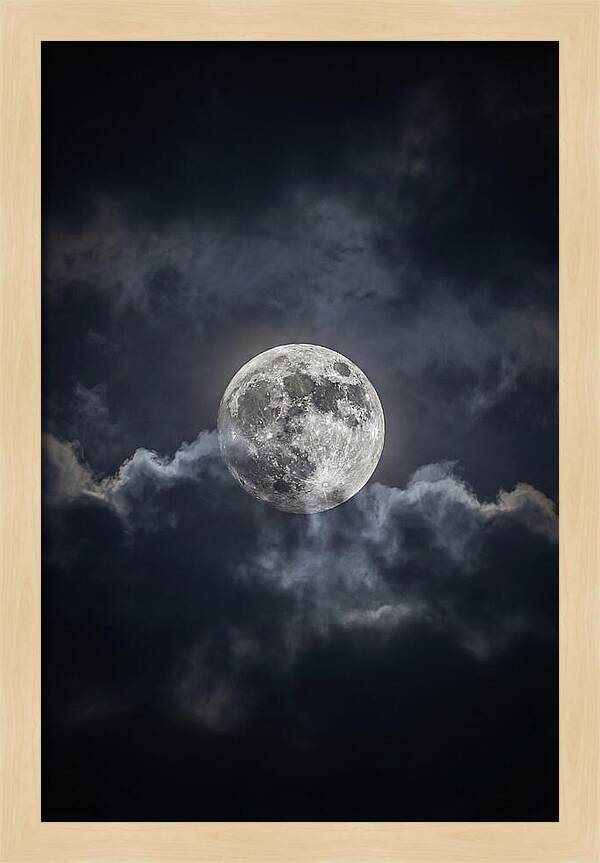 Luminous Moonlight Over Clouds