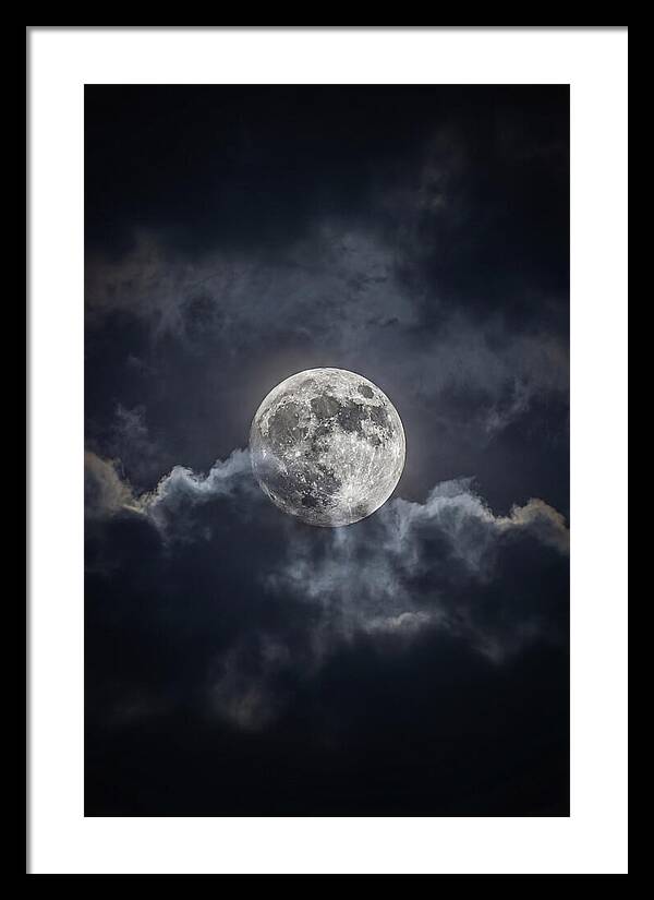 Luminous Moonlight Over Clouds