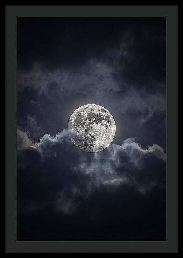 Luminous Moonlight Over Clouds