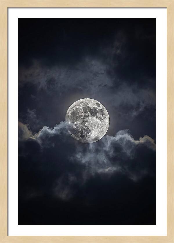 Luminous Moonlight Over Clouds