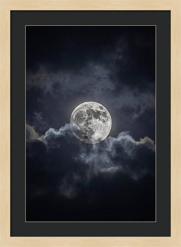 Luminous Moonlight Over Clouds