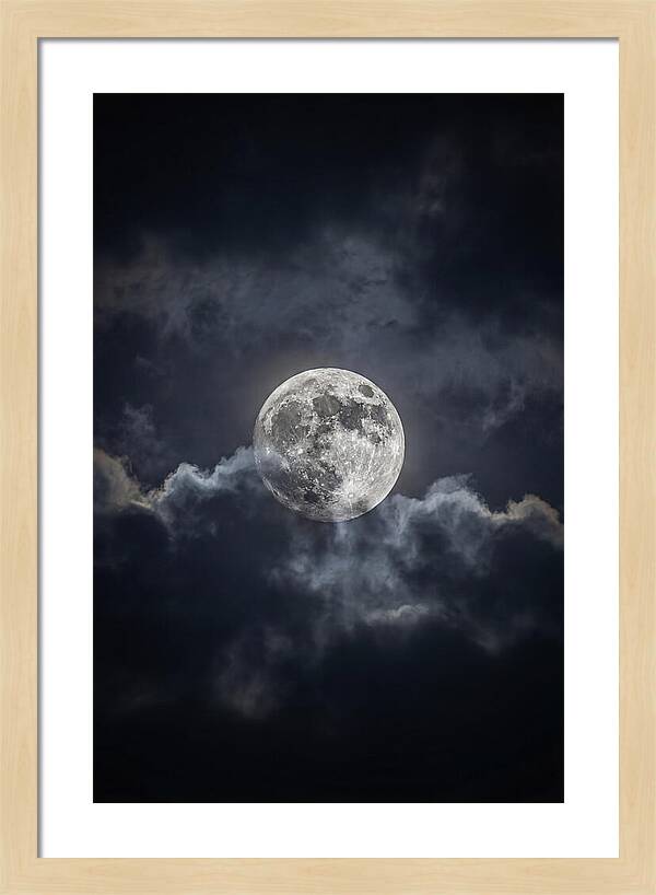 Luminous Moonlight Over Clouds