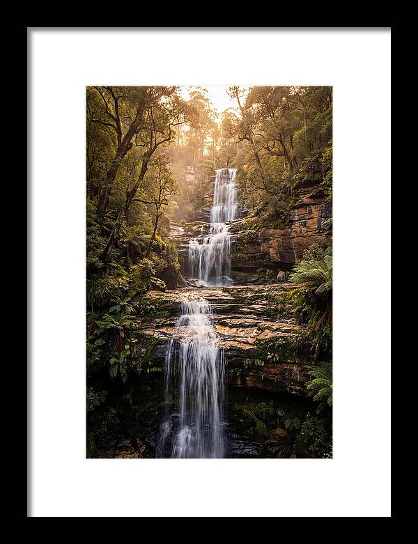 Luminous Waterfall Serenity