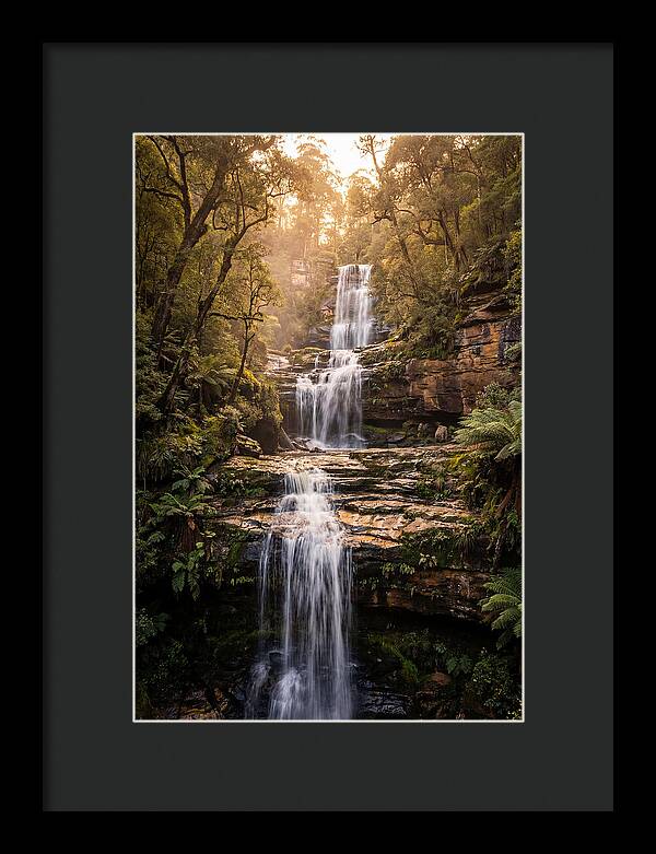 Luminous Waterfall Serenity