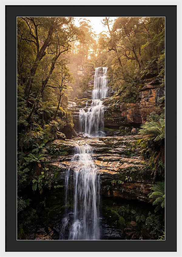 Luminous Waterfall Serenity