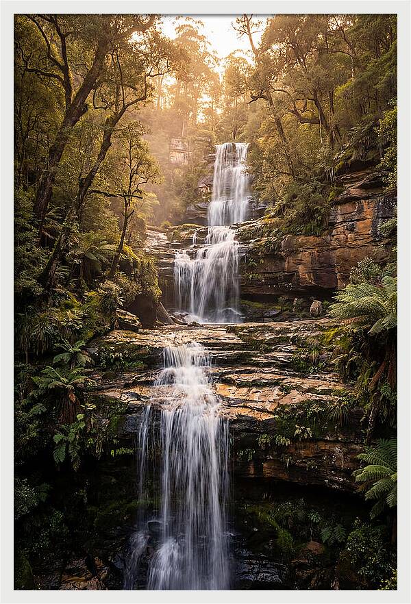 Luminous Waterfall Serenity