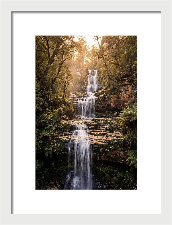 Luminous Waterfall Serenity