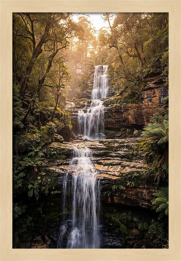 Luminous Waterfall Serenity