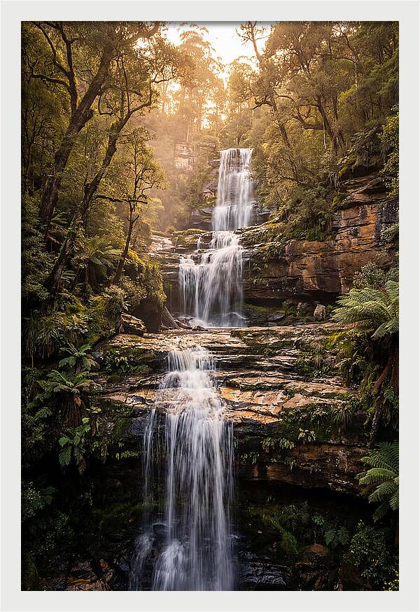Luminous Waterfall Serenity