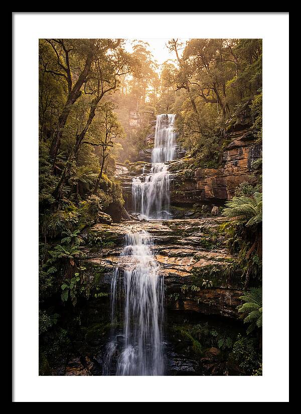 Luminous Waterfall Serenity