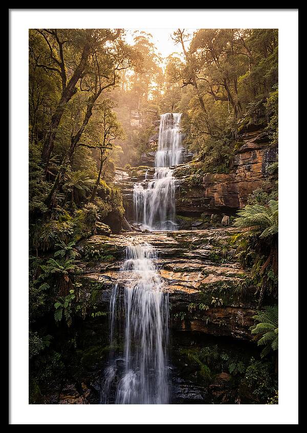 Luminous Waterfall Serenity