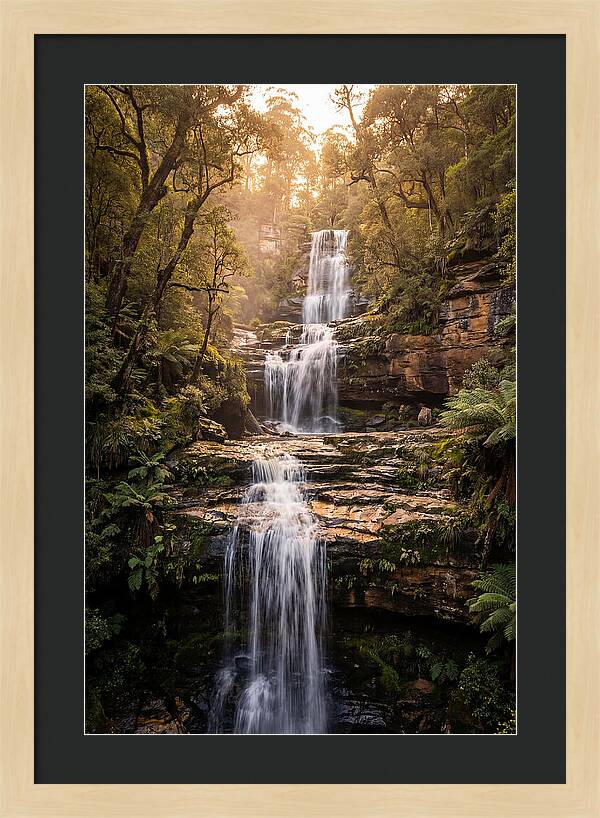 Luminous Waterfall Serenity