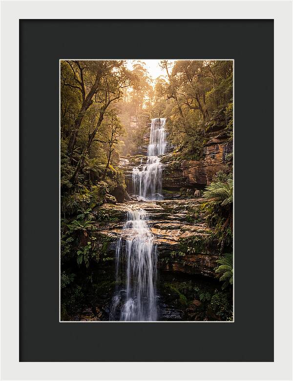 Luminous Waterfall Serenity