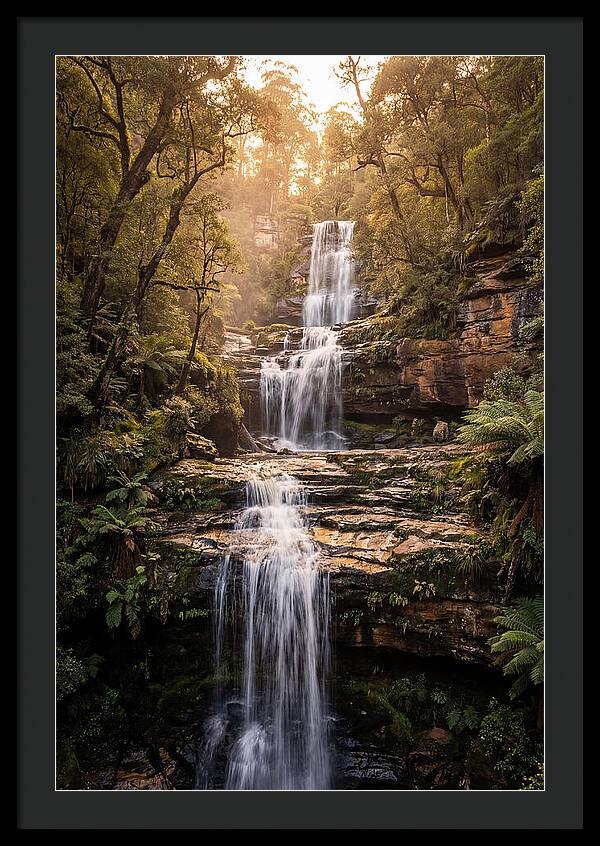 Luminous Waterfall Serenity