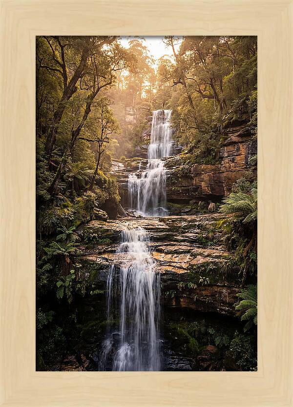 Luminous Waterfall Serenity