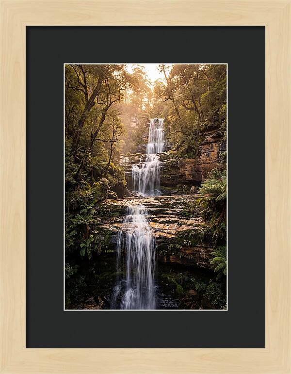 Luminous Waterfall Serenity