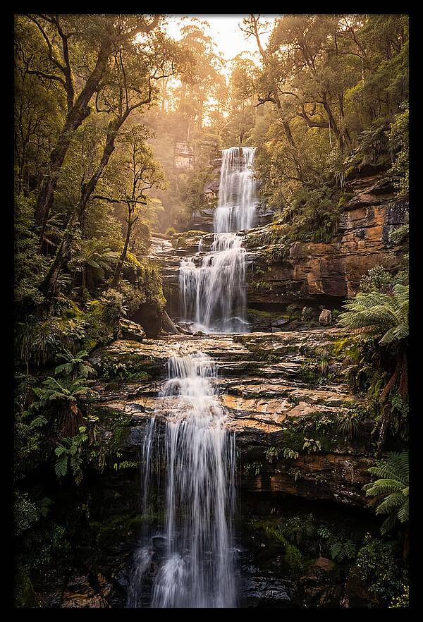 Luminous Waterfall Serenity