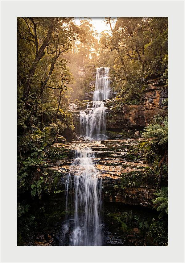 Luminous Waterfall Serenity