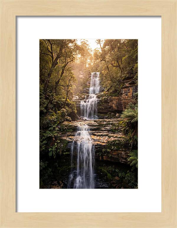 Luminous Waterfall Serenity