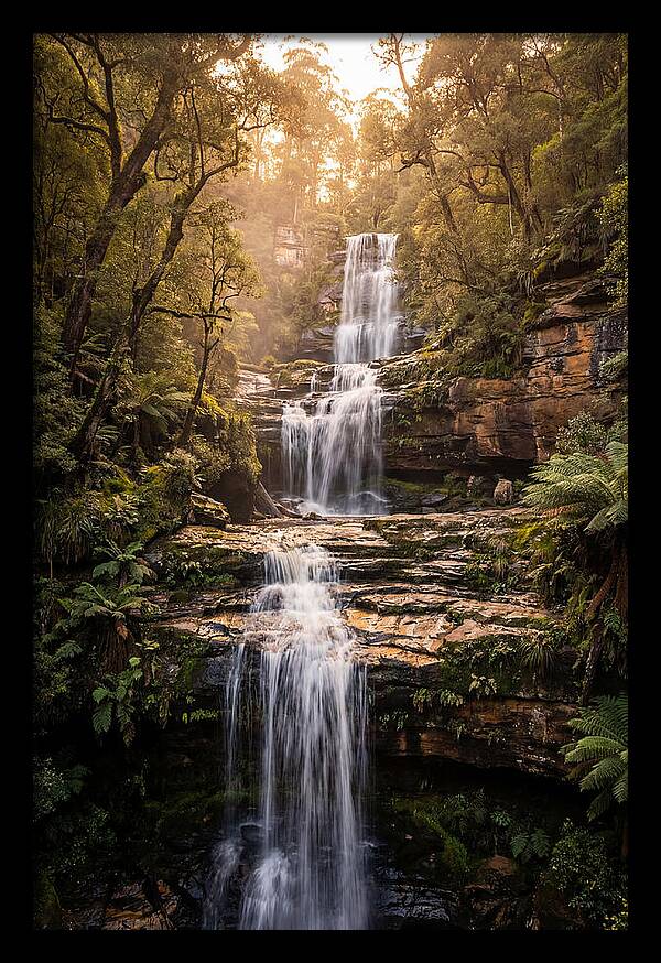 Luminous Waterfall Serenity