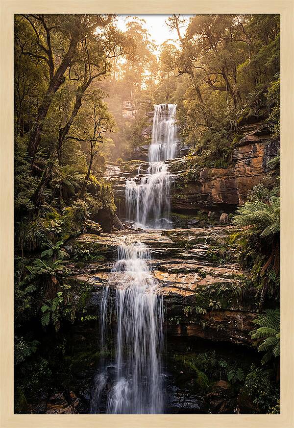 Luminous Waterfall Serenity