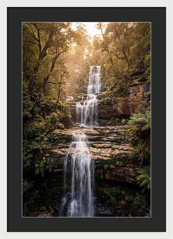 Luminous Waterfall Serenity