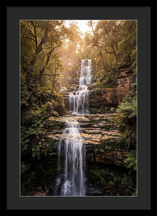 Luminous Waterfall Serenity