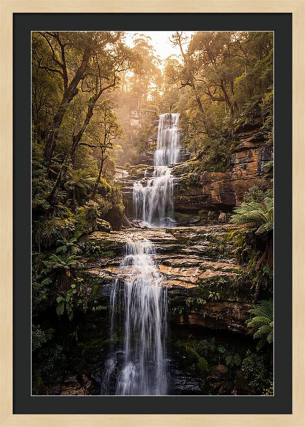 Luminous Waterfall Serenity