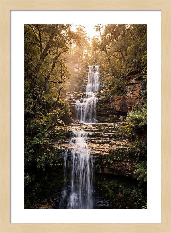 Luminous Waterfall Serenity