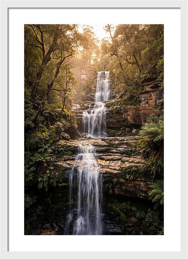 Luminous Waterfall Serenity