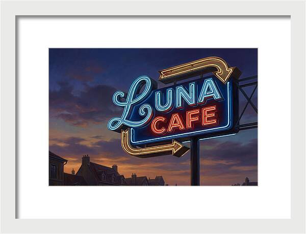 Luna Cafe Neon Sign