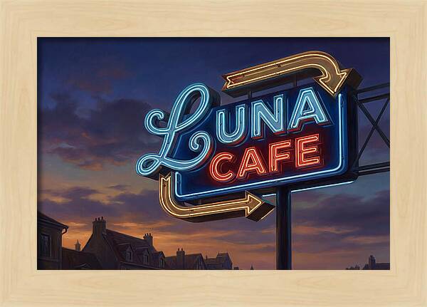 Luna Cafe Neon Sign