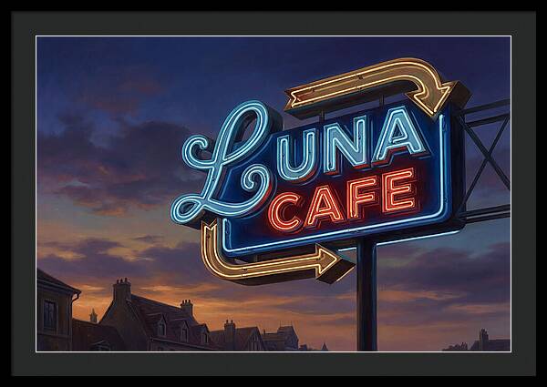 Luna Cafe Neon Sign
