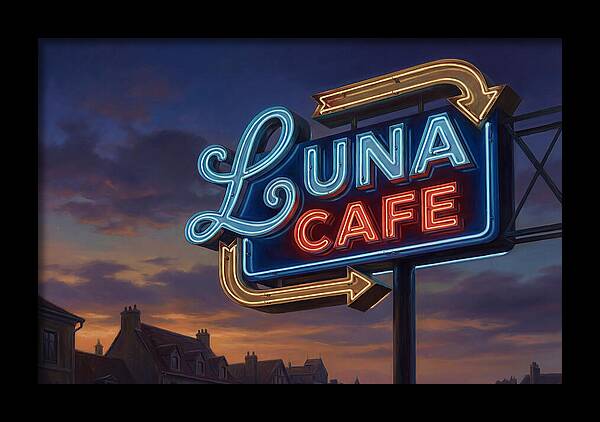 Luna Cafe Neon Sign