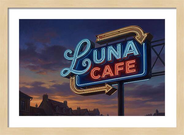 Luna Cafe Neon Sign