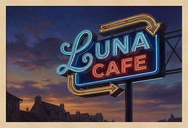 Luna Cafe Neon Sign
