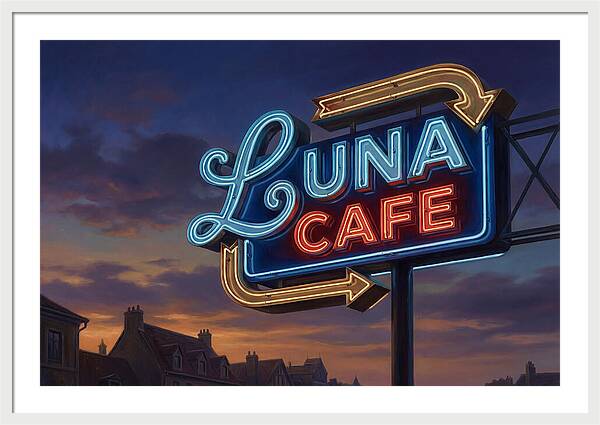Luna Cafe Neon Sign