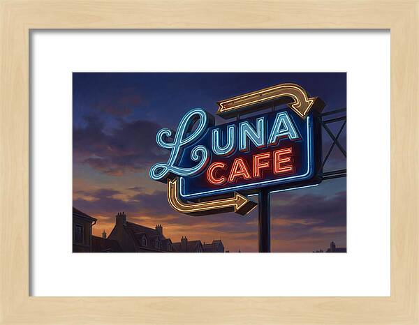 Luna Cafe Neon Sign